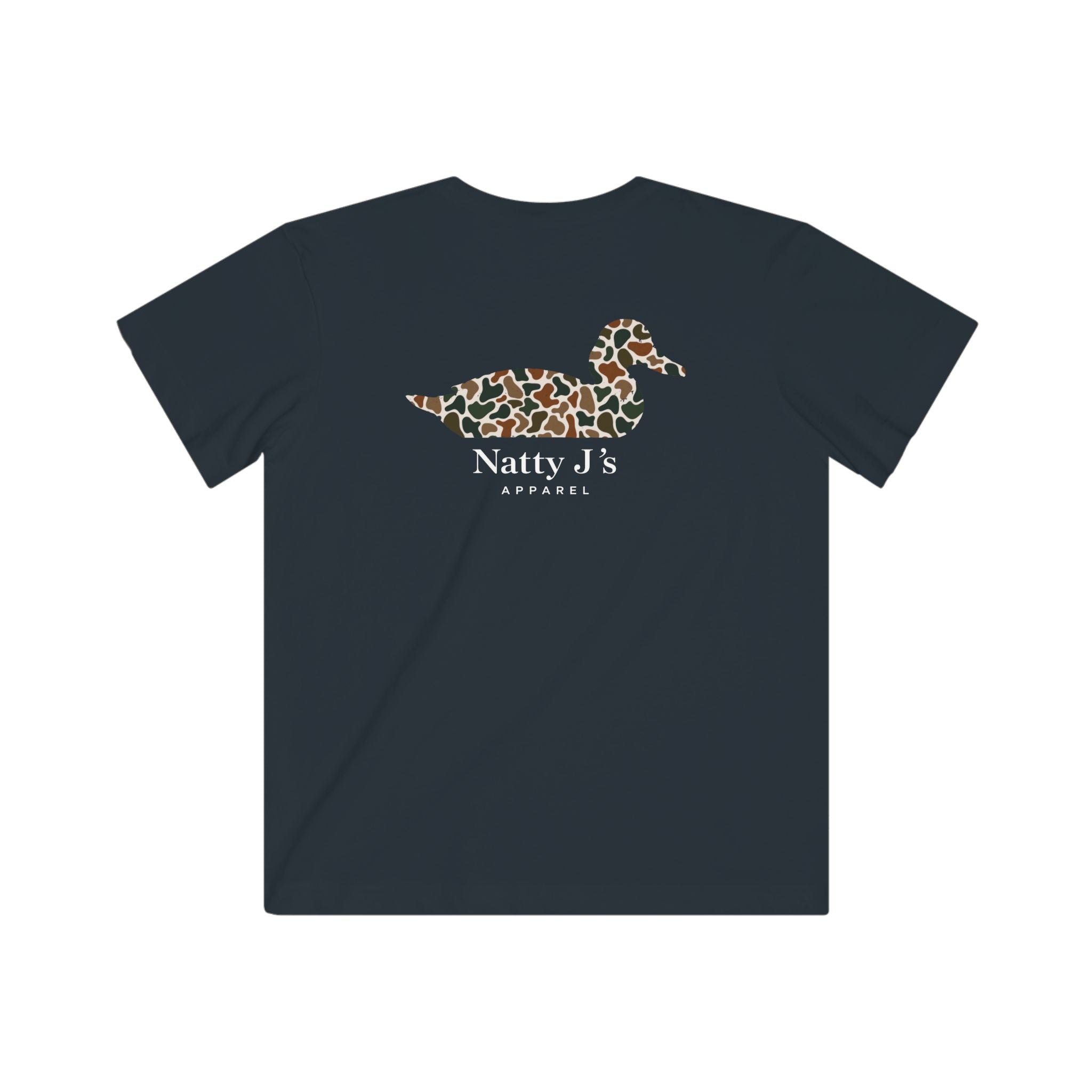 youth Black t shirt with camo duck silhouette graphic for hunting kids
kids camo duck shirt with outdoor hunting design
youth hunting shirt with duck silhouette and camouflage pattern
Black kids shirt with camo duck graphic for outdoors
southern style youth t shirt with duck hunting design Featuring NattyJ's Apparel