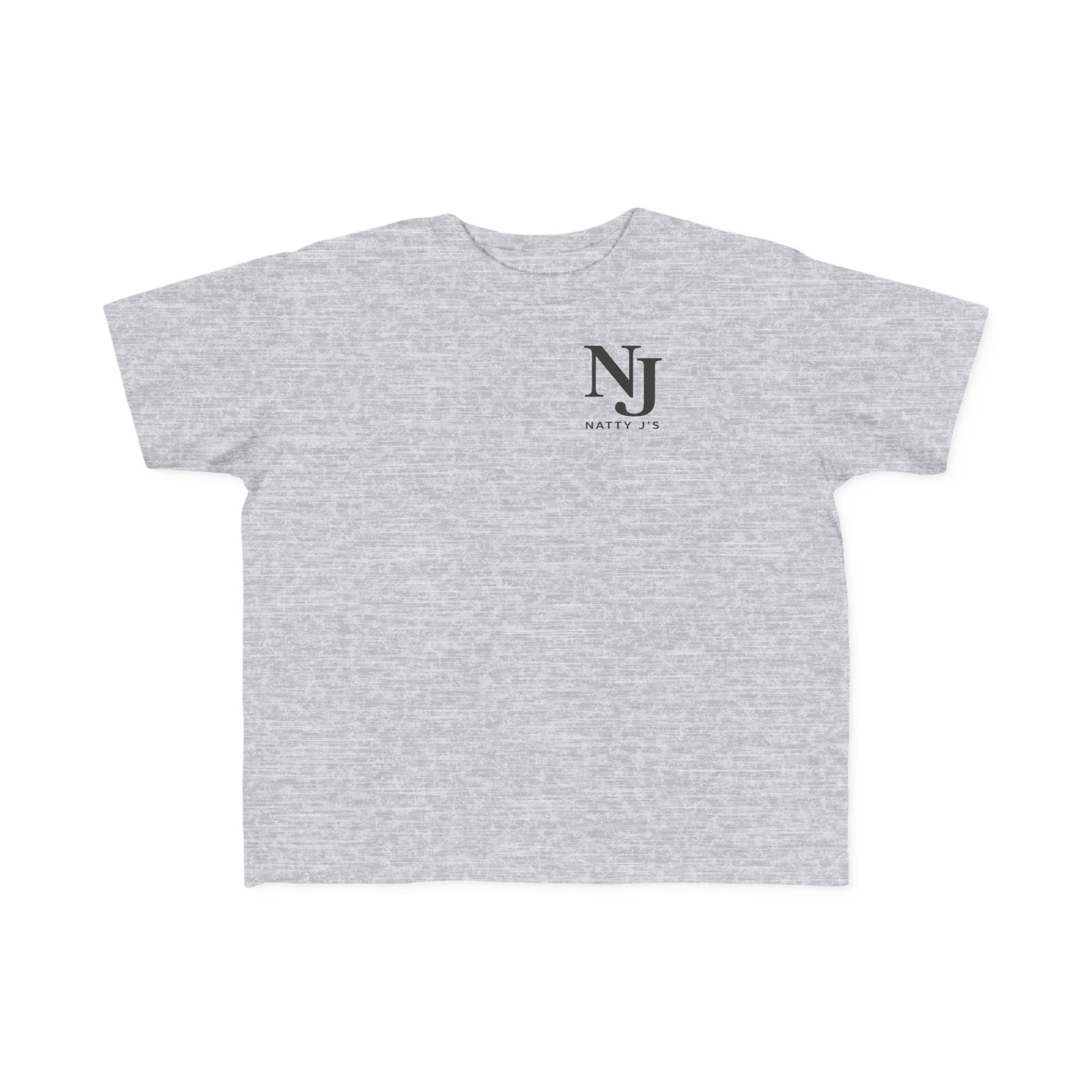 Gray t-shirt with NJ logo on a white background