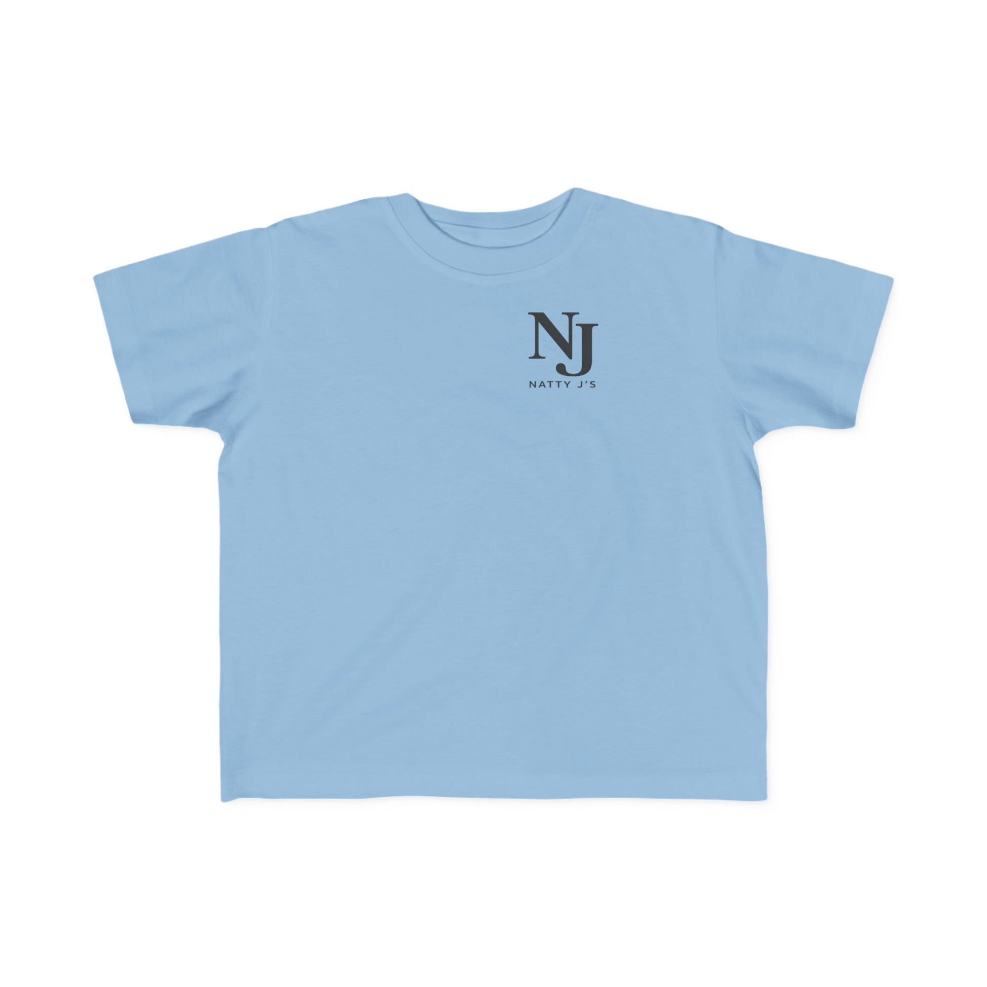 Light blue t-shirt with NJ logo on a white background