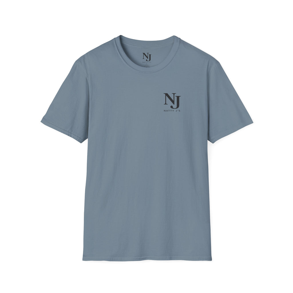 Purple t-shirt with 'Hands Busy Weekend Happy' text and graphic on a white background
