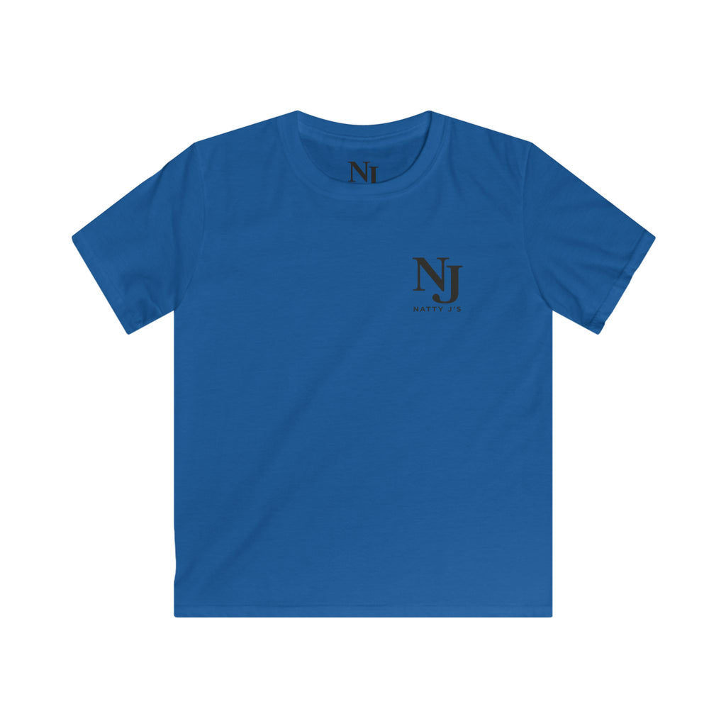 Blue t-shirt with a 'NJ NattyJ's' Left chest logo on a white background