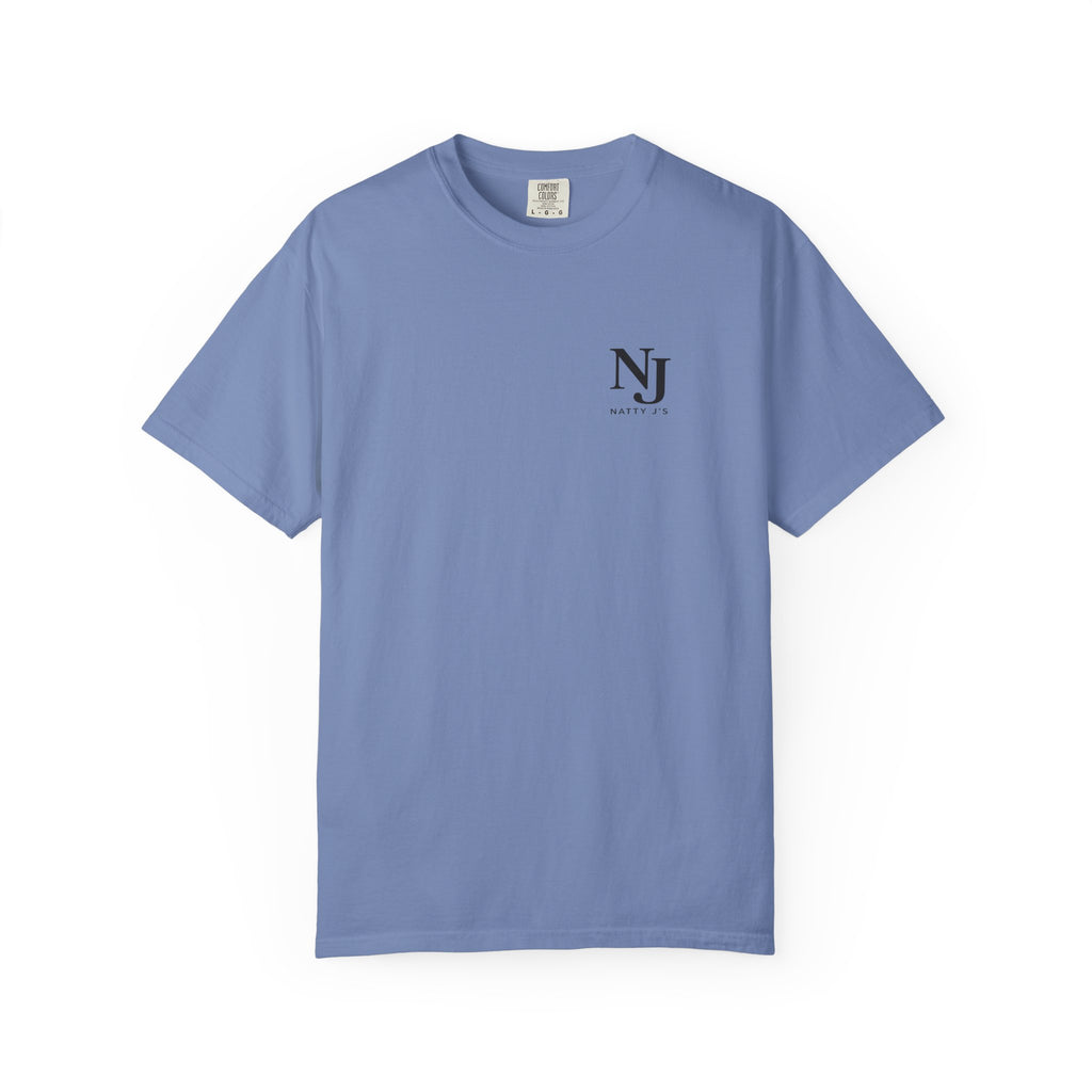 Teal t-shirt with 'Summer Days' text on a white background