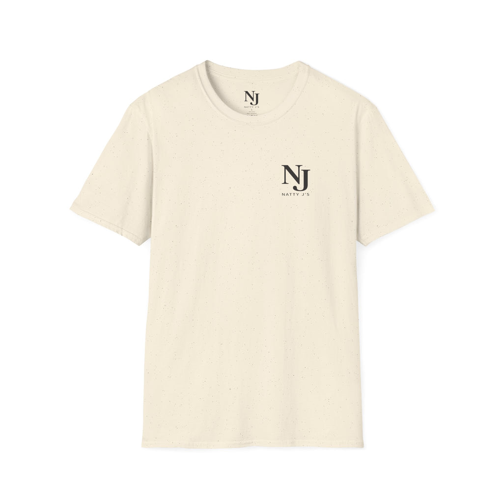Beige t-shirt with a 'NJ NattyJ's' left chest logo