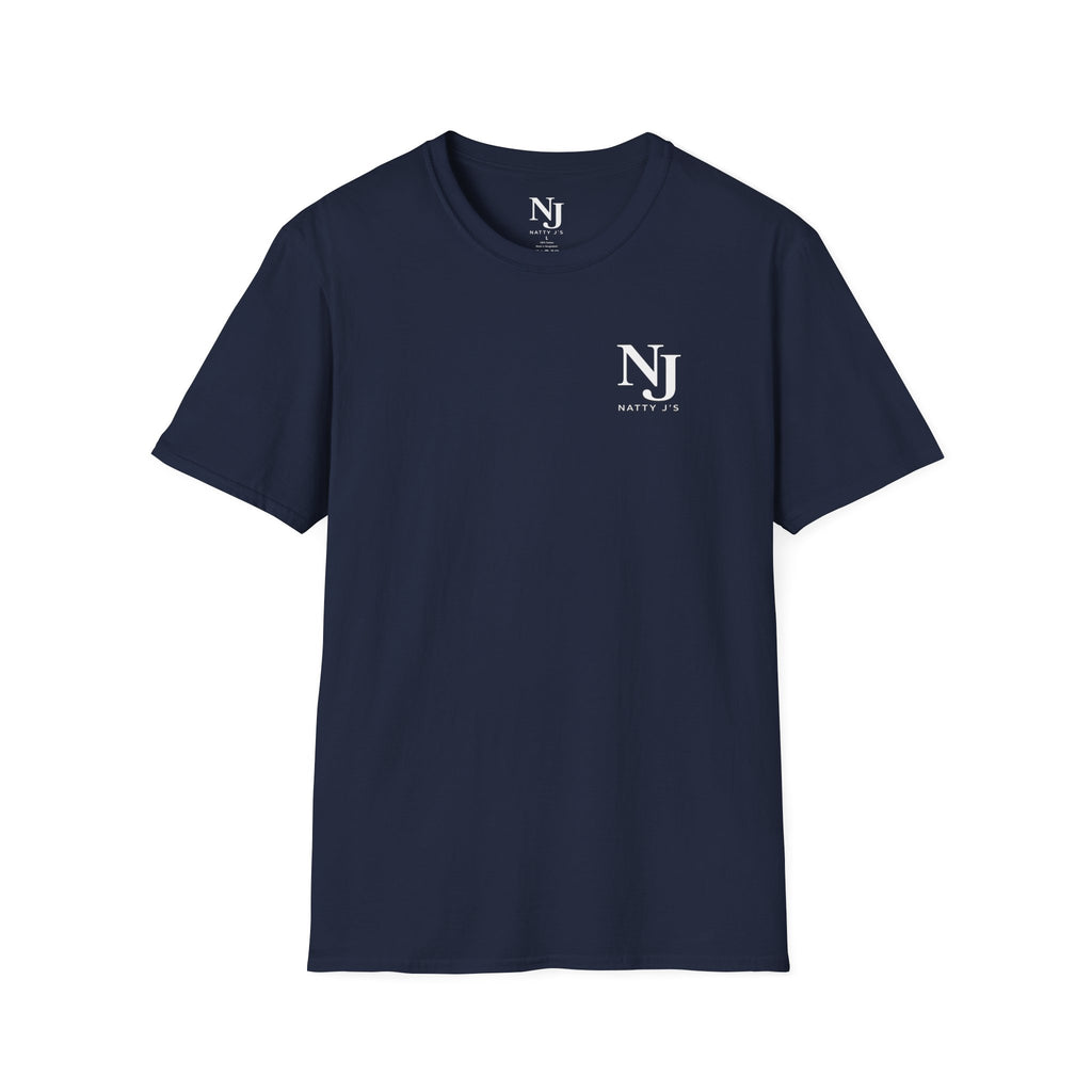 Navy blue t-shirt 'NJ NattyJ's' Left chest logo 